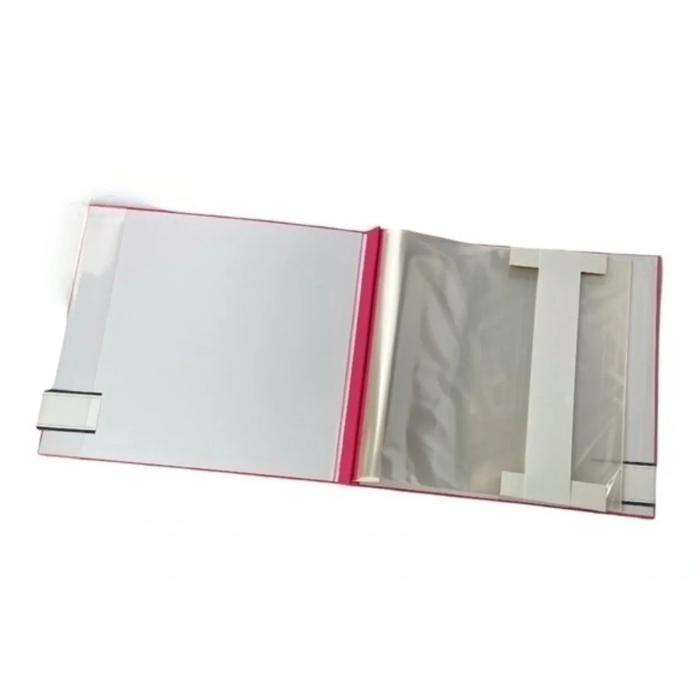 Colorbok Scrapbook 12in x 12in Dark Pink Fabric‎ 10 Top Loading Page Protectors